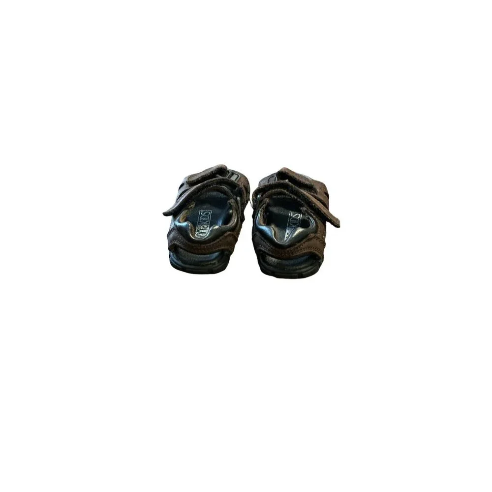 Vintage Baby McKids Brown Sandals Size 3 Adjustable Straps Summer Shoes Like New